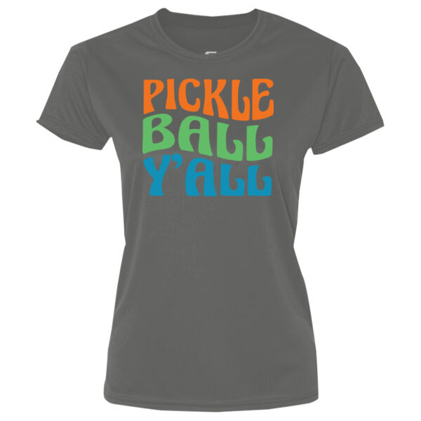 Pickle Ball Y'All Ladies Performance Tee Thumbnail